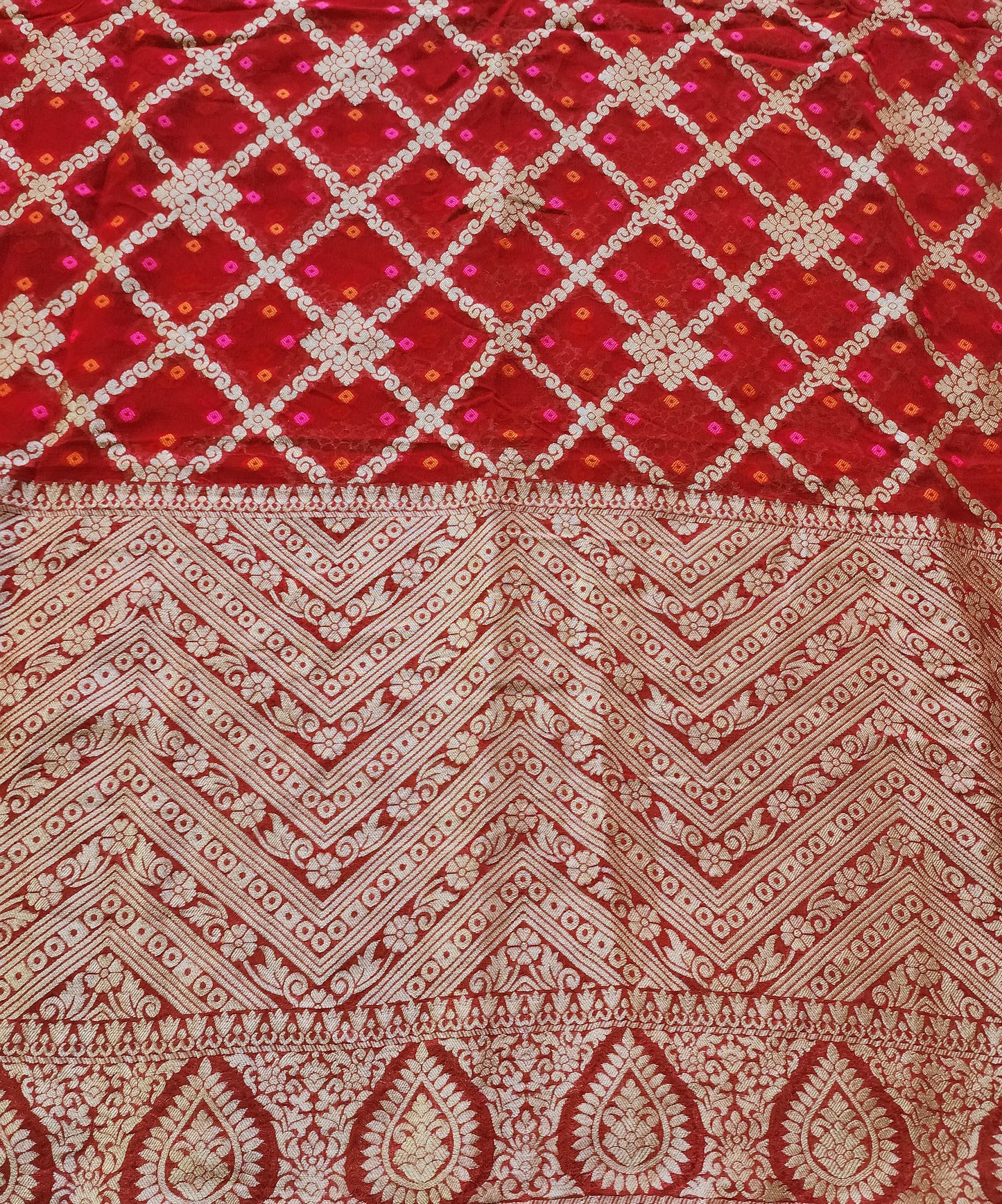 Red Silk Kurta Set (Unstitched)