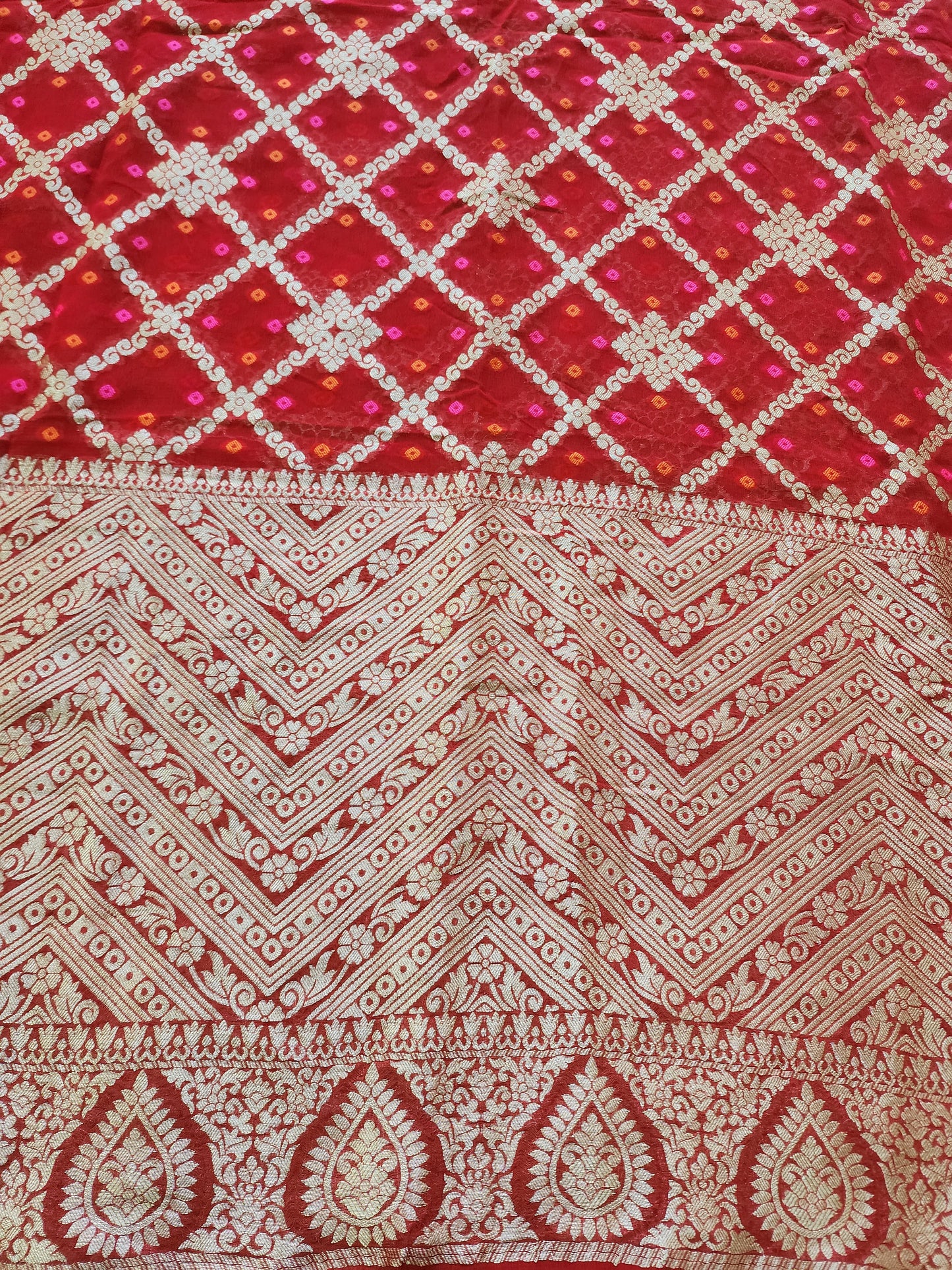 Red Silk Kurta Set (Unstitched)