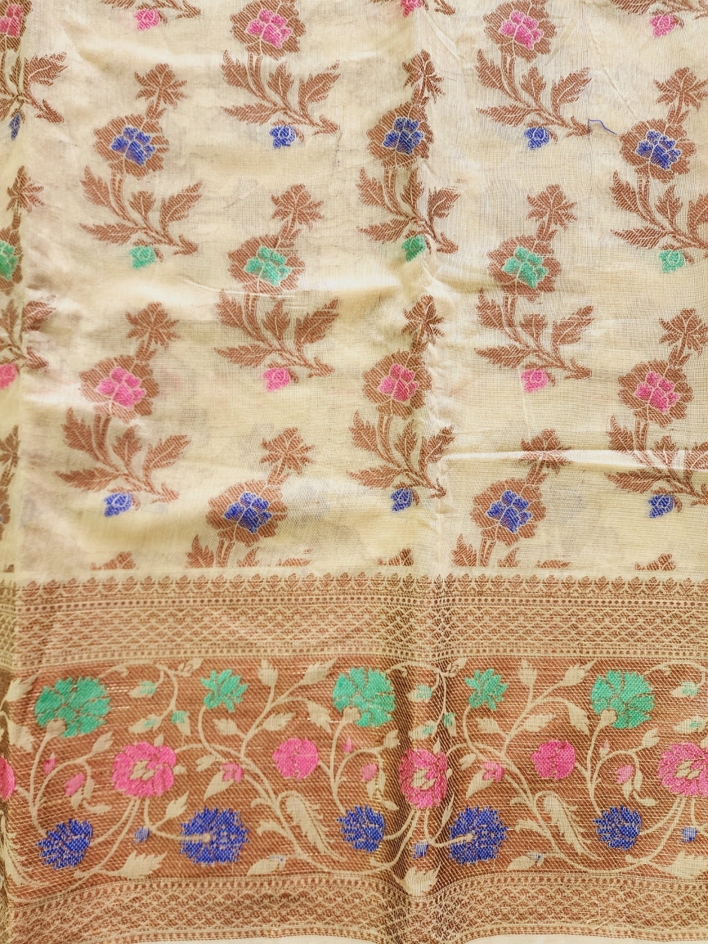 Offwhite Kurta Set in Chanderi Cotton