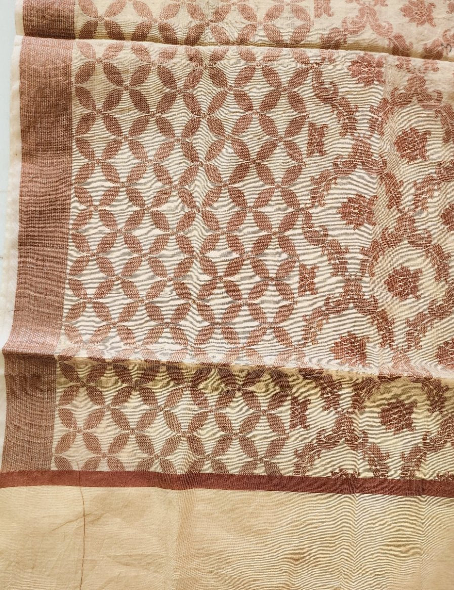 Offwhite Kurta Set in Chanderi Cotton