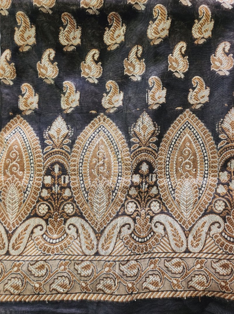 Black Banarasi Cotton Kurta Set
