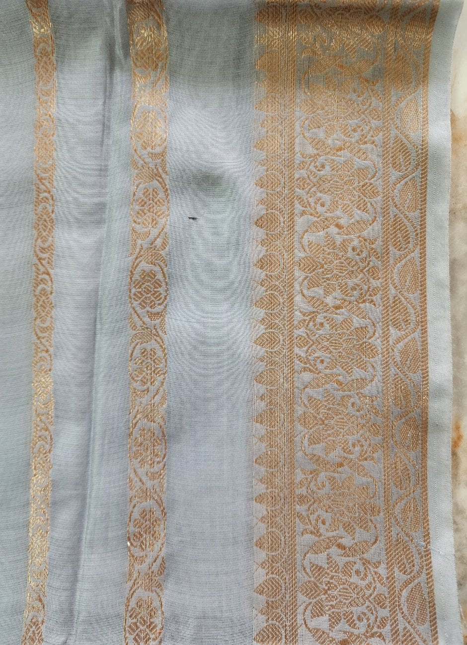 Grey Kurta Set in Chanderi Cotton