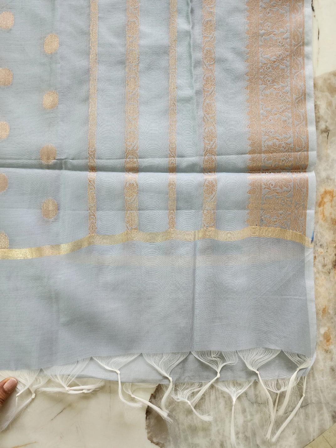 Grey Kurta Set in Chanderi Cotton