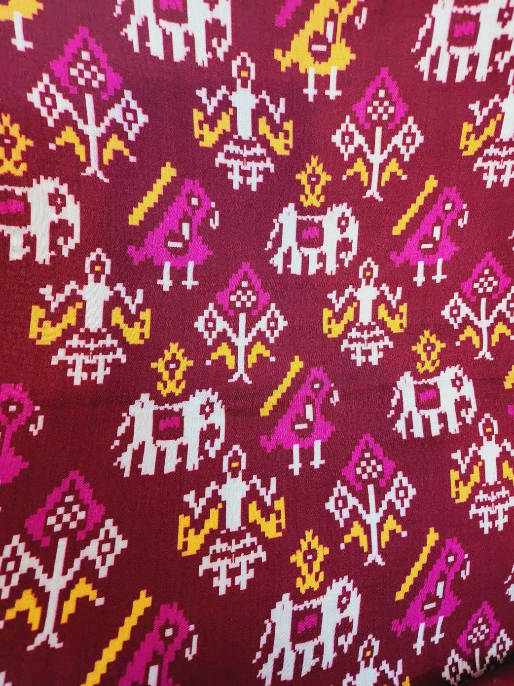 Multicolor Patola Print Dupatta in Muslin Fabric