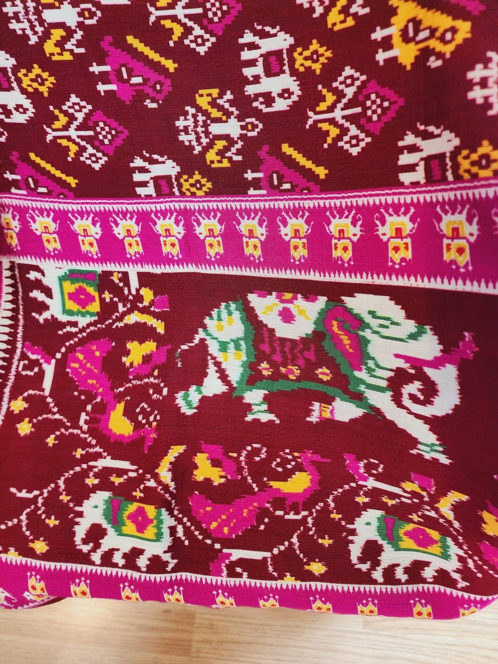 Multicolor Patola Print Dupatta in Muslin Fabric
