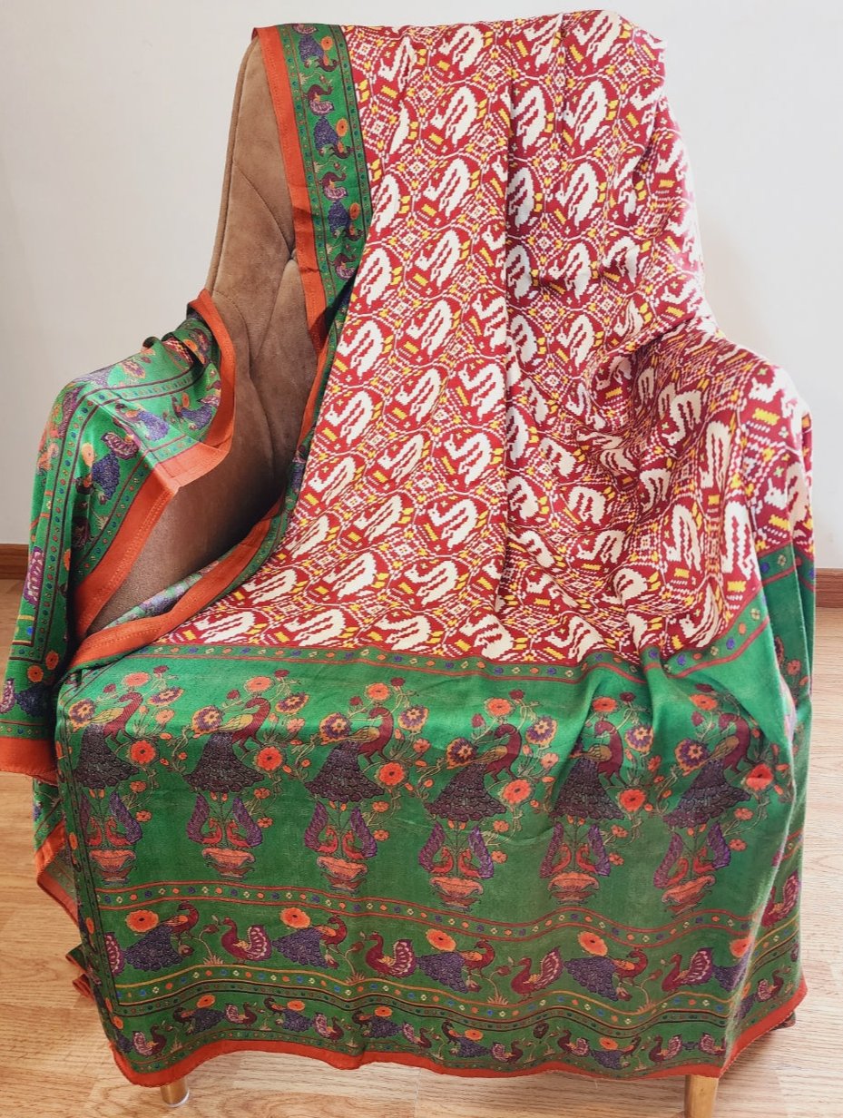 Multi Color Patola Print Dupatta in Modal Silk Fabric