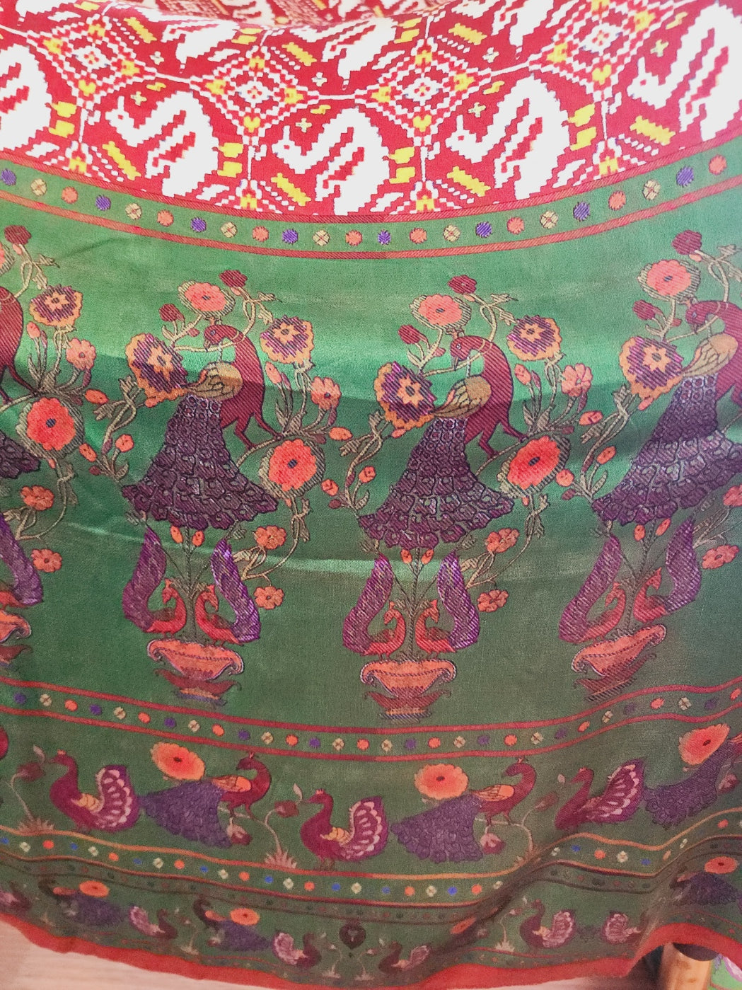 Multi Color Patola Print Dupatta in Modal Silk Fabric