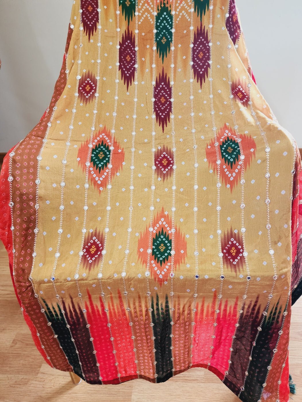Multi Color Dupatta With Sequins