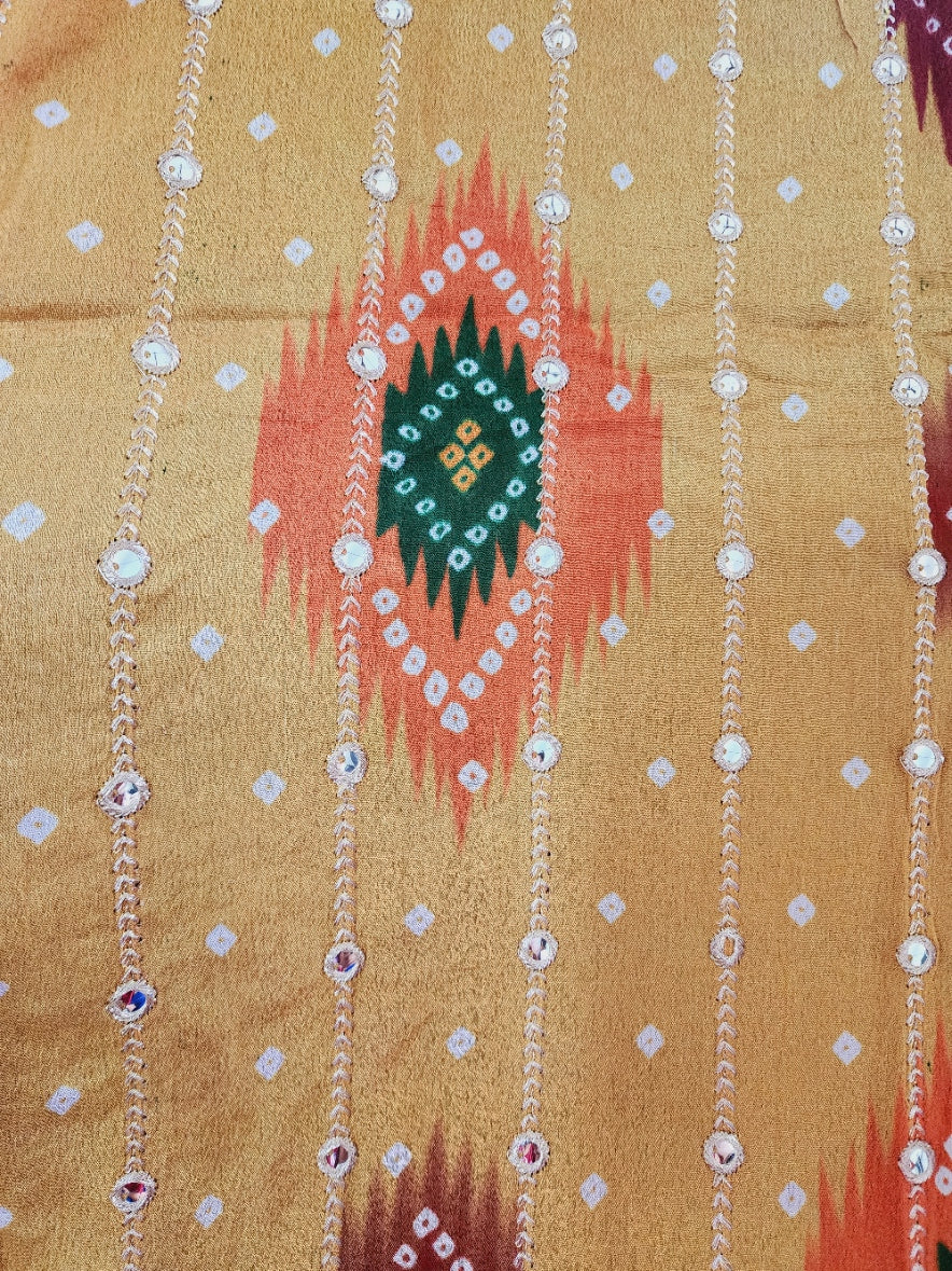Multi Color Dupatta With Sequins