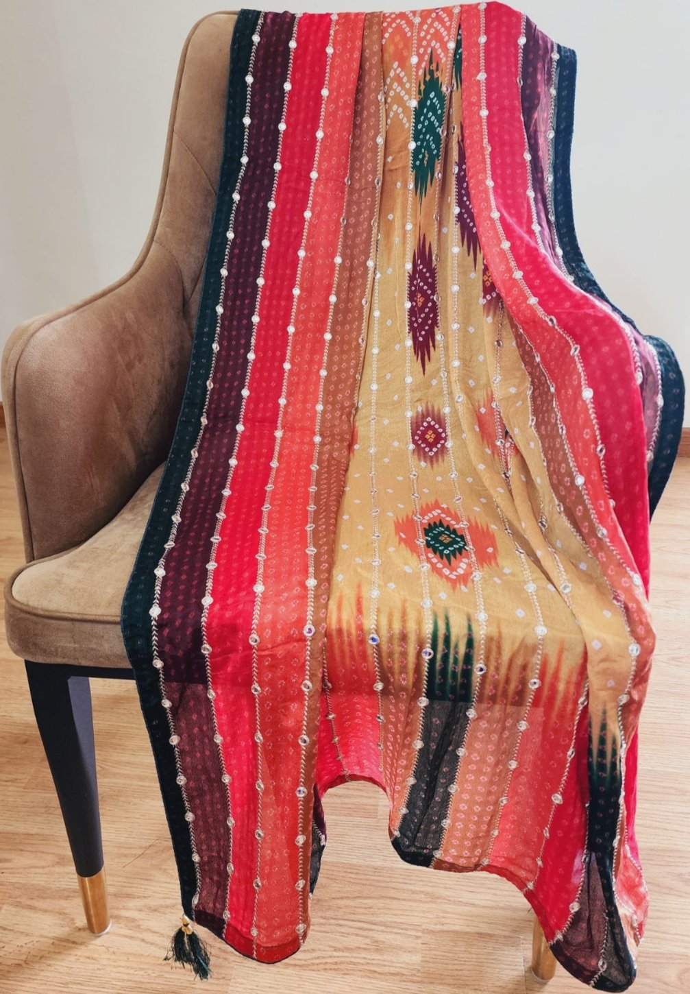 Multi Color Dupatta With Sequins