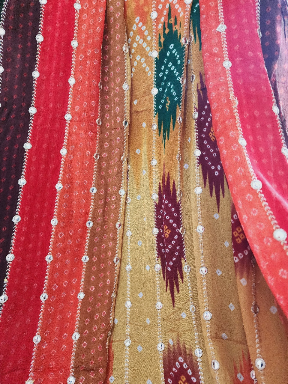 Multi Color Dupatta With Sequins
