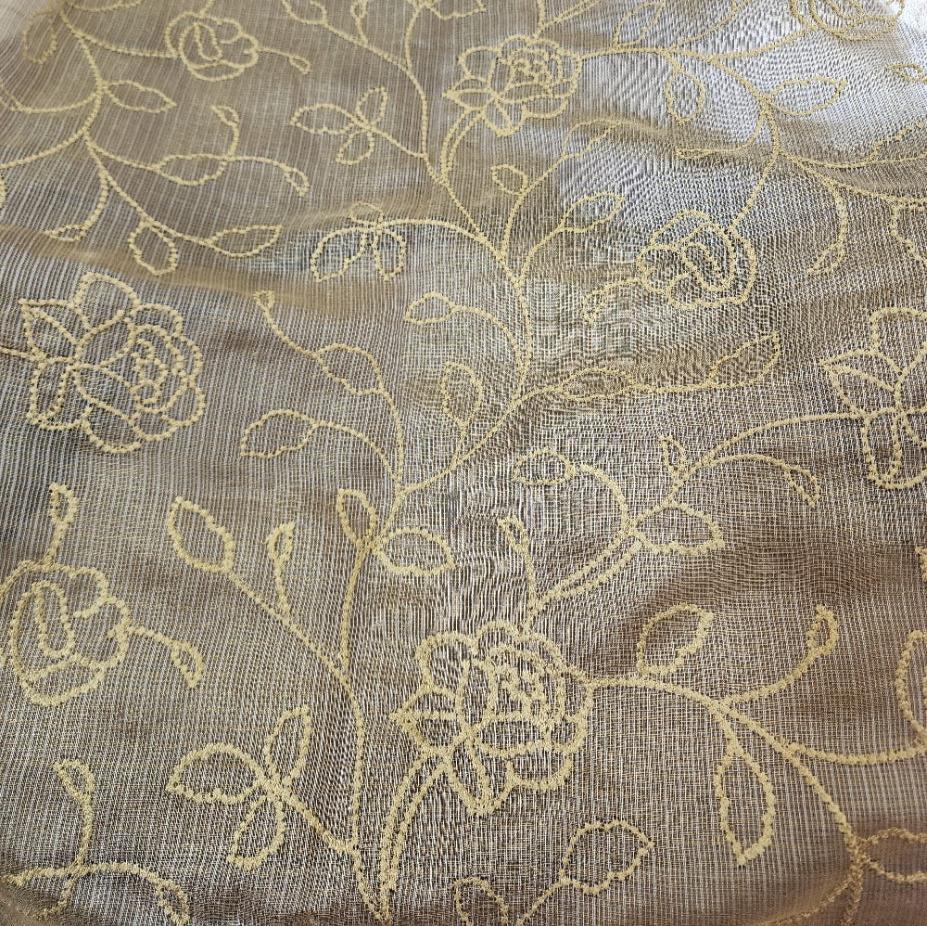 Offwhite Gold Kota Tissue Dupatta