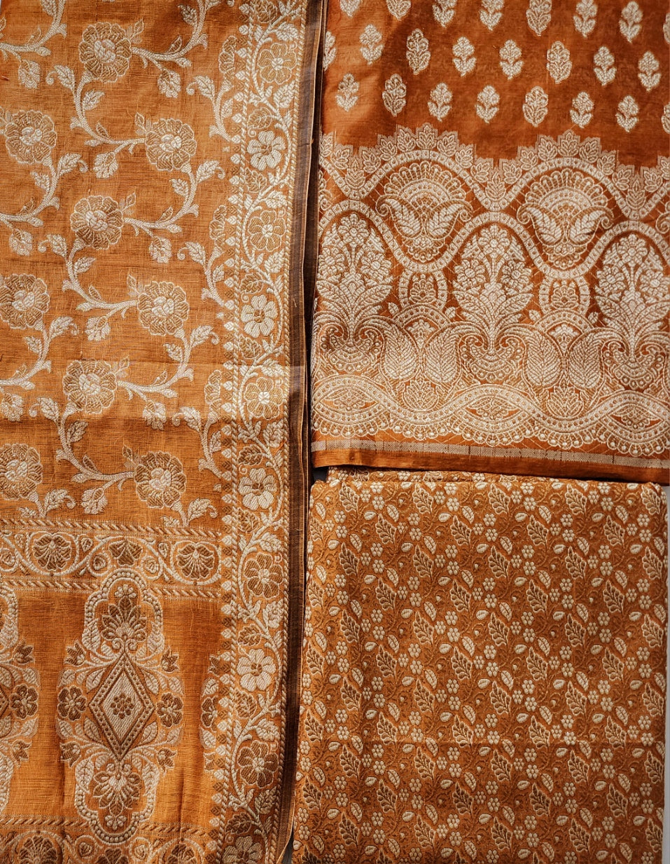 Mustard Yellow Banarasi Cotton Kurta Set