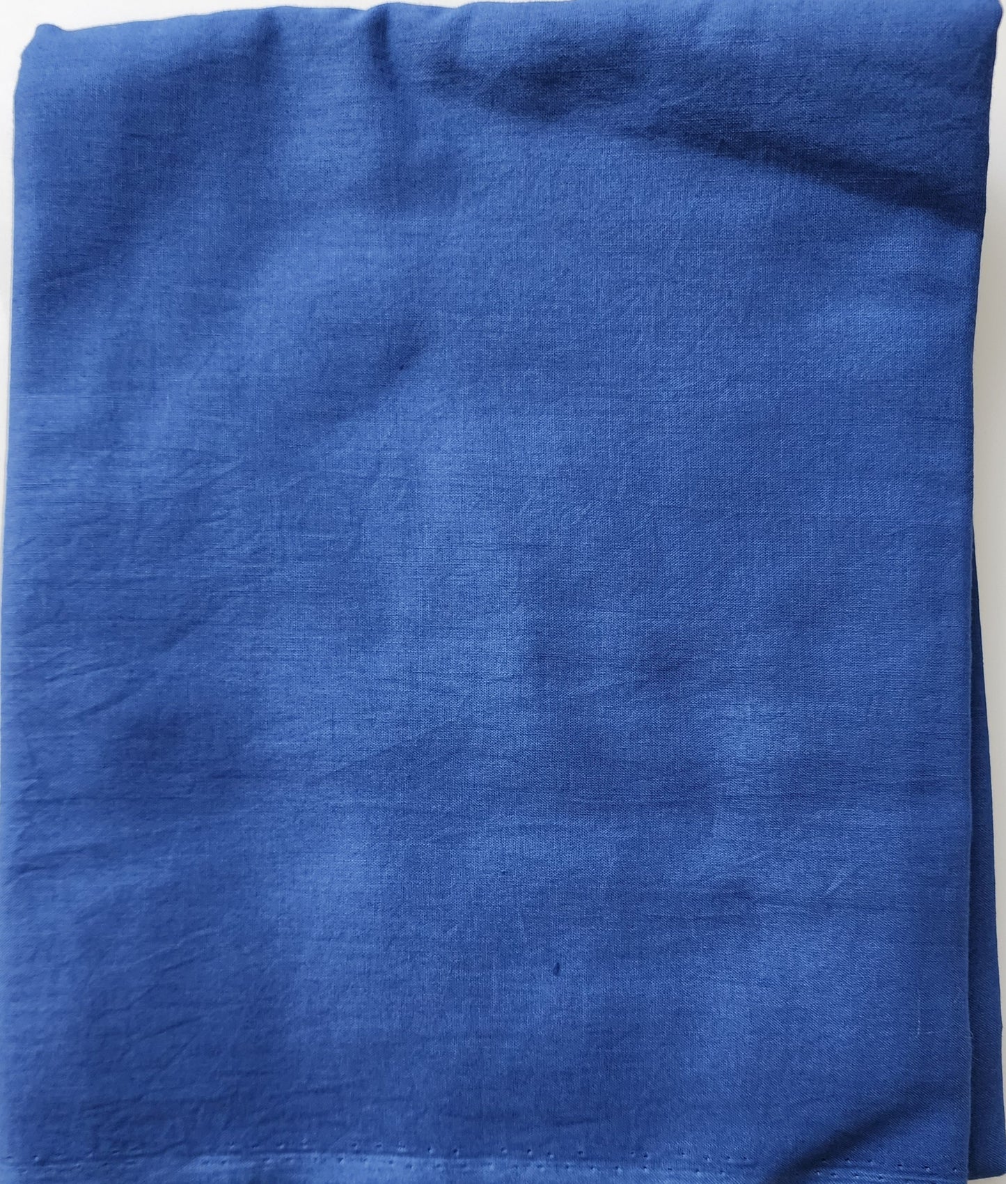 Blue Ikat Kurta In Cotton With Maheshwari Handblock Dupatta & Cotton Bottom