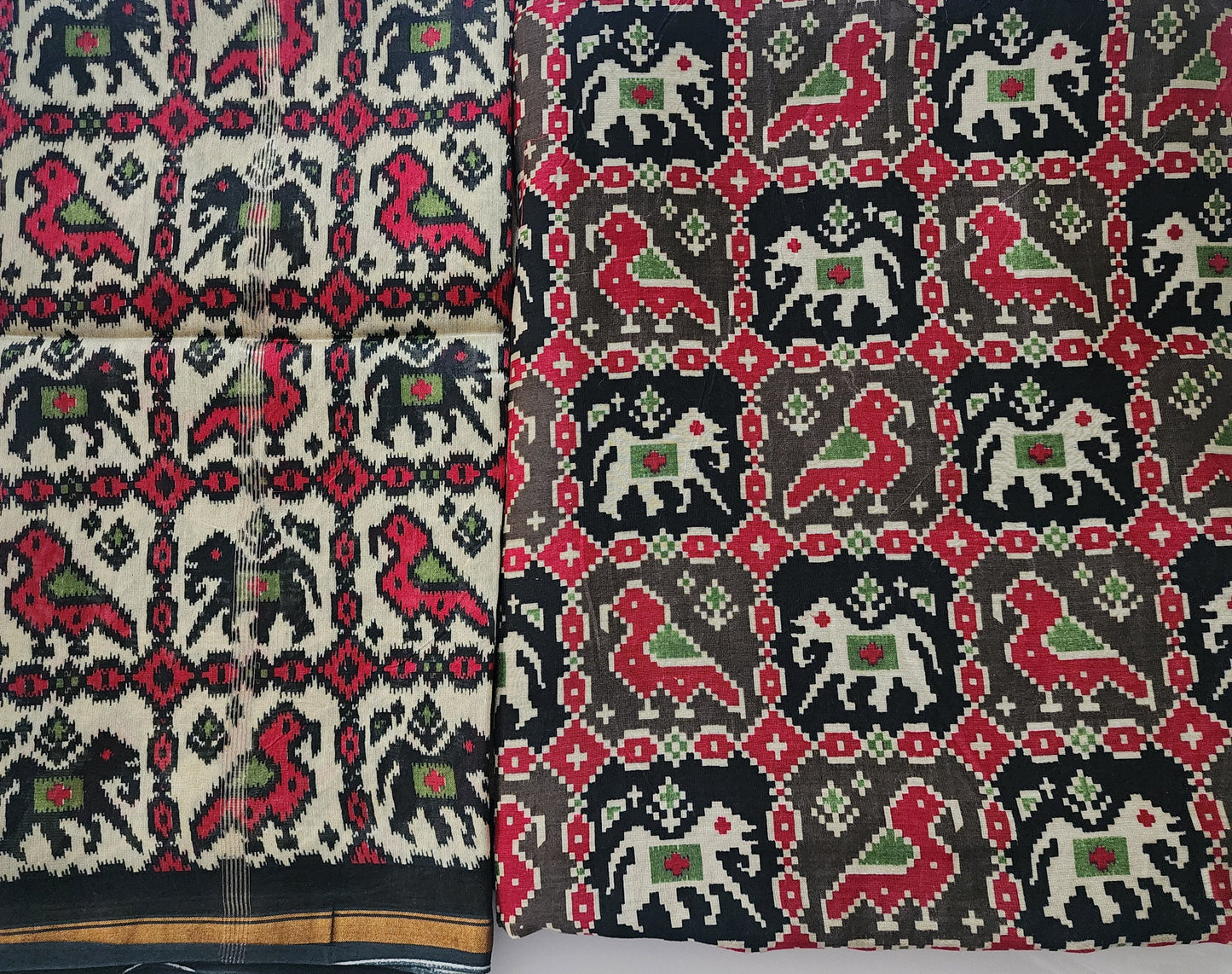 Black Patola Maheshwari Kurta Set with Dupatta & Bottom