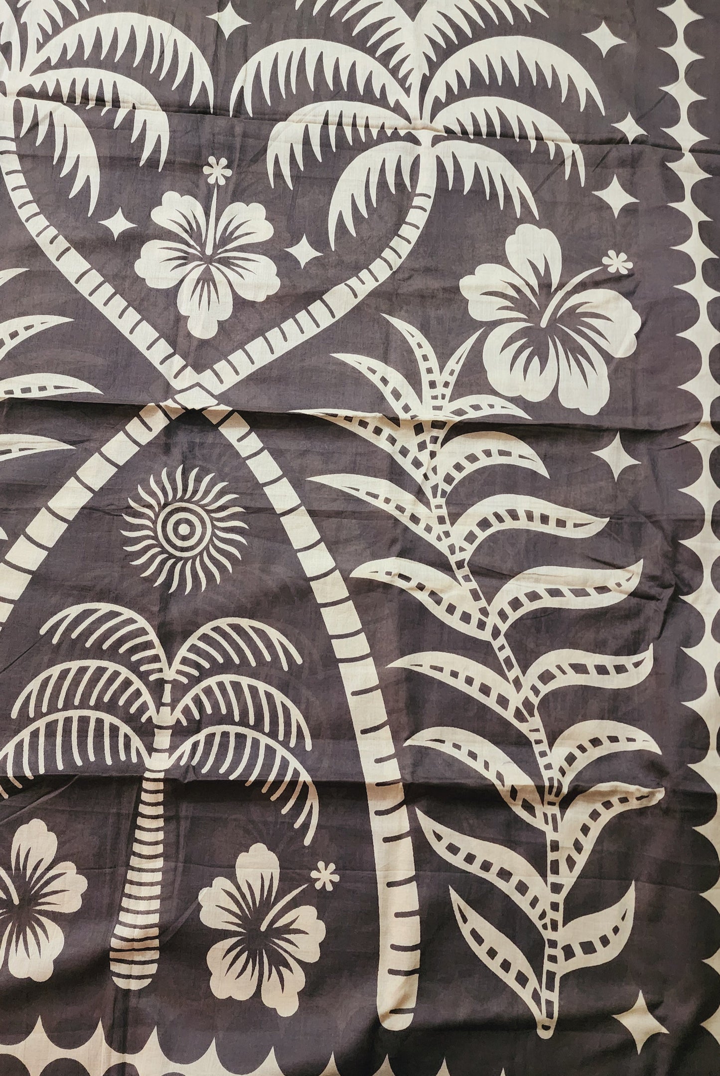 Brown Mirror Work Cotton Printed Kurta Set With Mul Cotton Dupatta & Printed Cotton Bottom