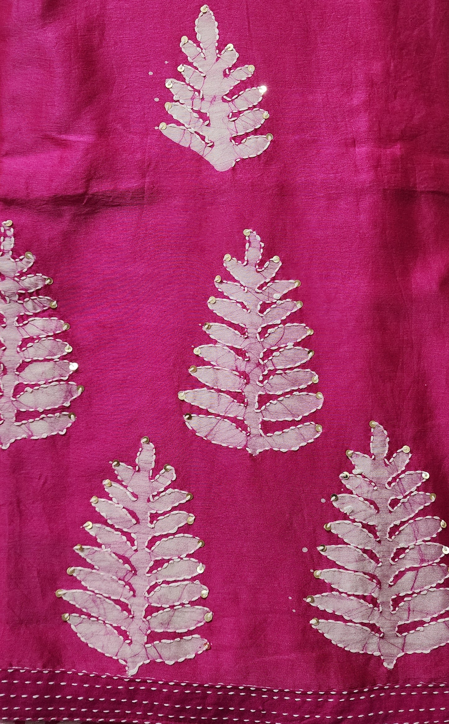 Magenta Baatik Premium Cotton Silk Kurta & Dupatta with Shantoon Bottom