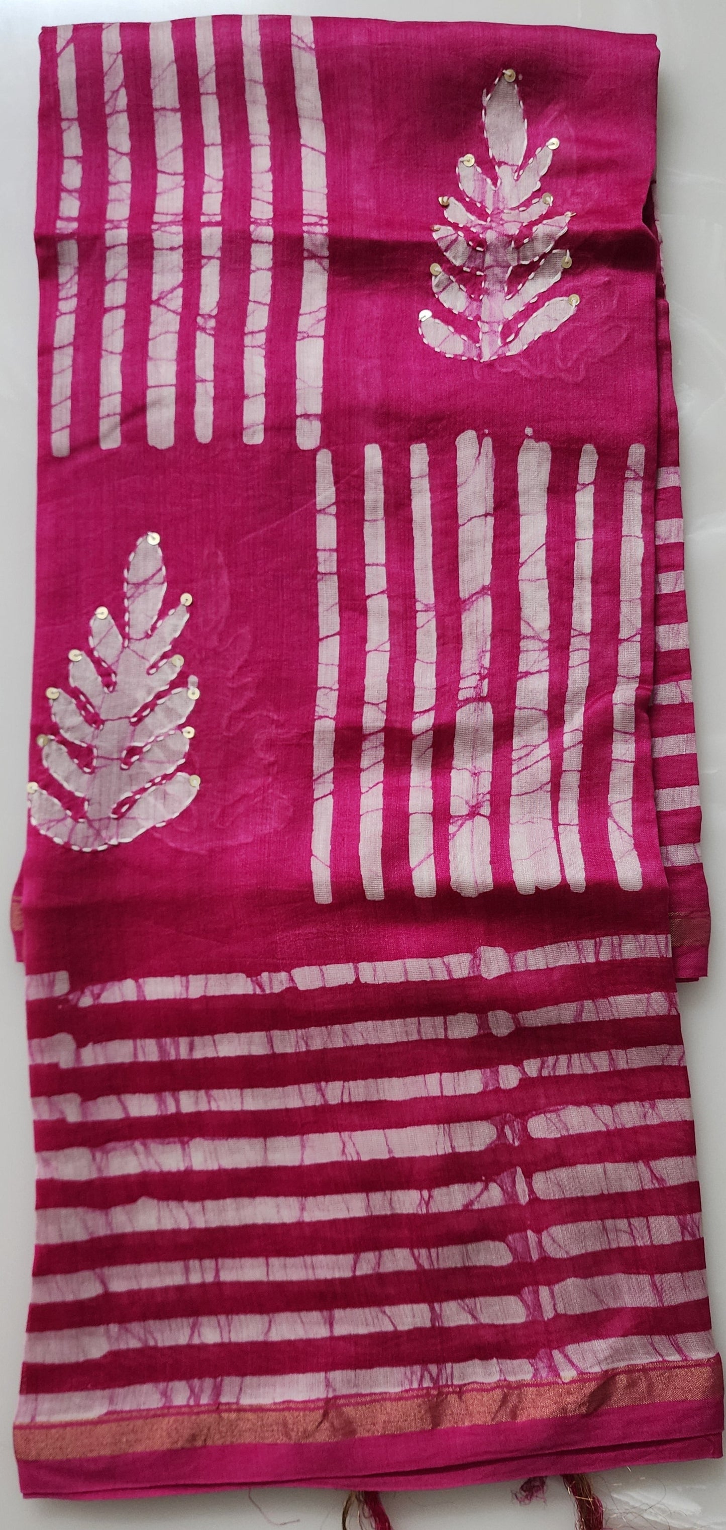 Magenta Baatik Premium Cotton Silk Kurta & Dupatta with Shantoon Bottom