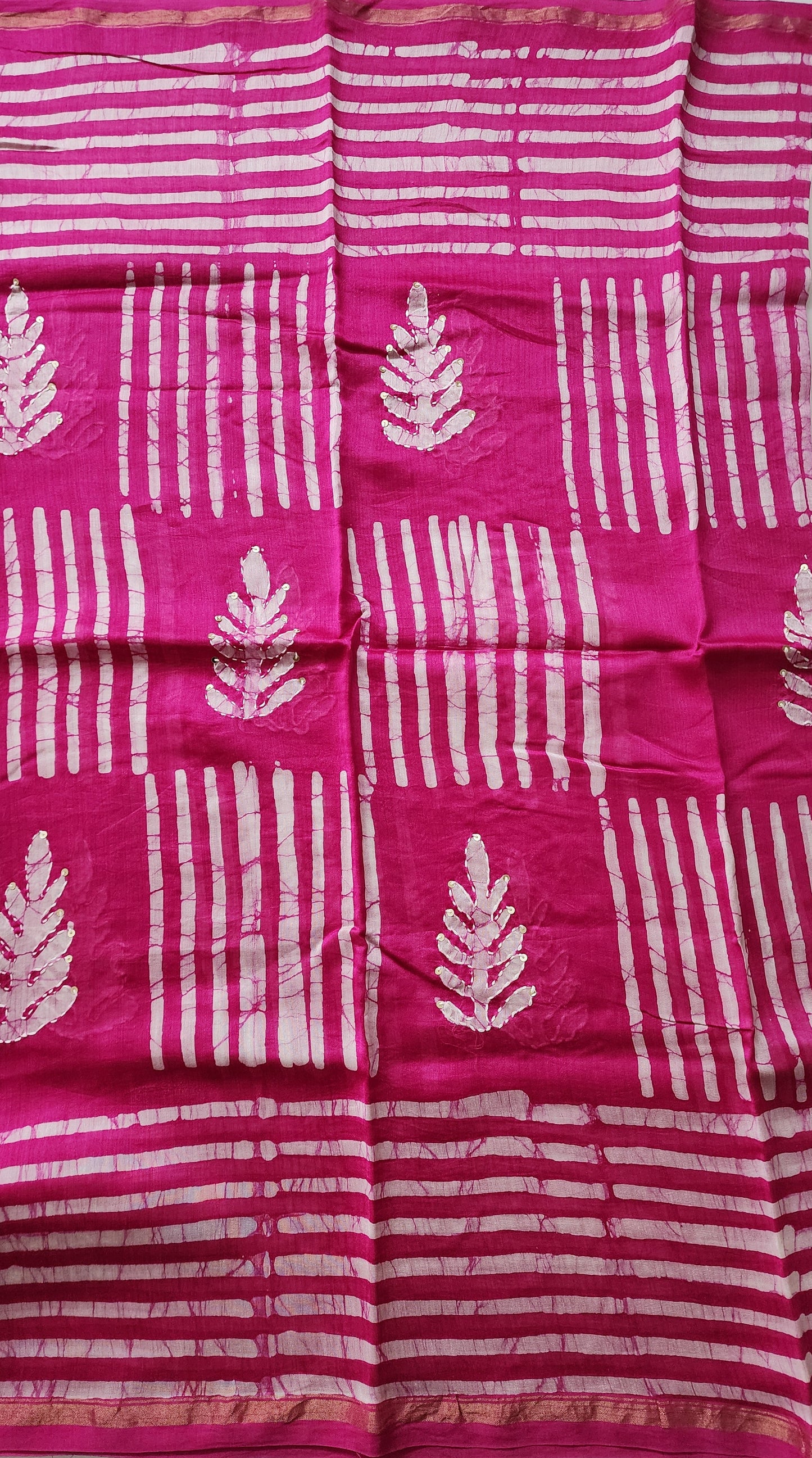 Magenta Baatik Premium Cotton Silk Kurta & Dupatta with Shantoon Bottom