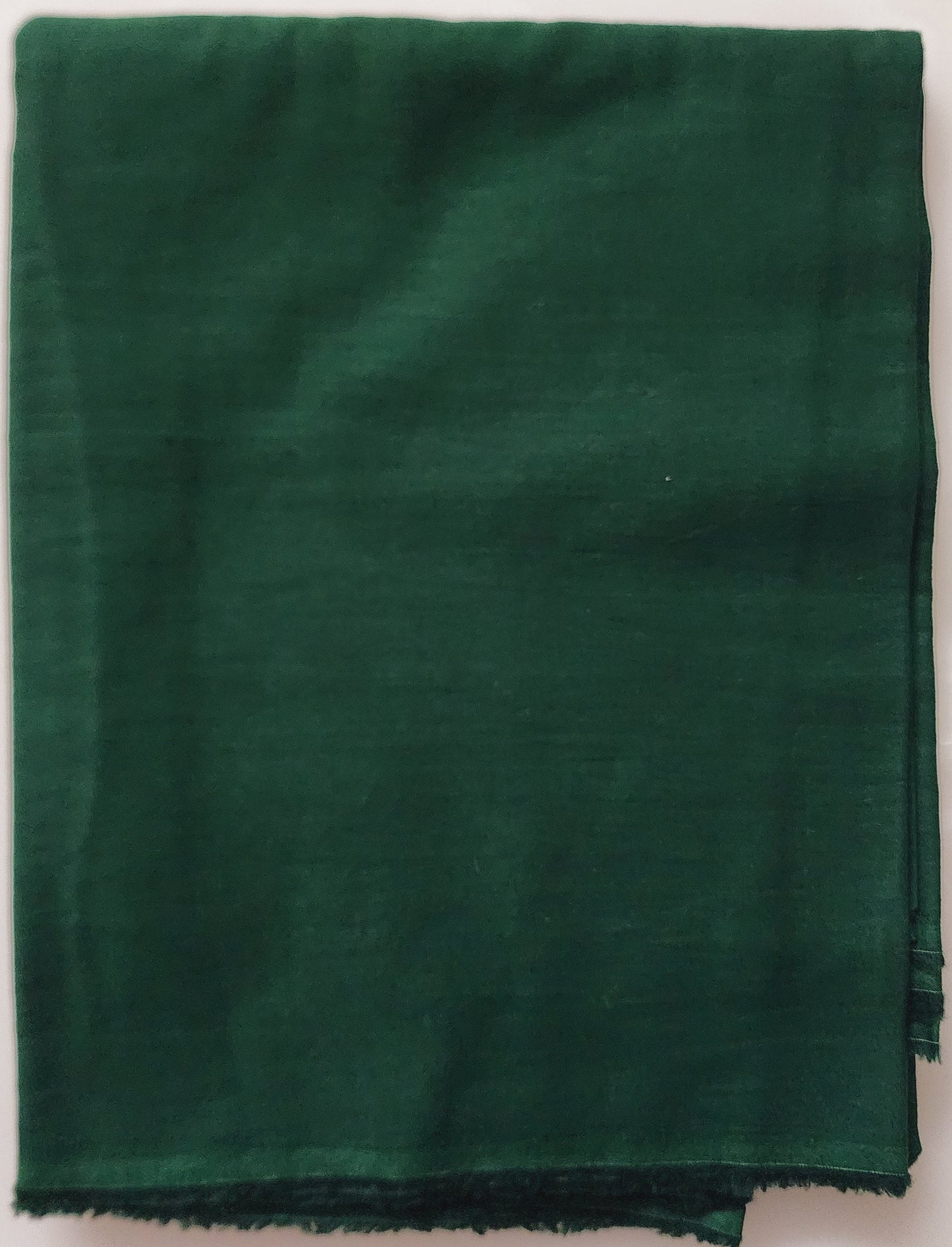 Bottle Green Maheshwari Self Design Kurta Set With Peacock Handblocked Design